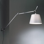 Tolomeo Mega Wall Light with Diffuser - Aluminum / Grey Shade