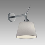 Tolomeo Shade Spot Wall Light - Polished Aluminum / Grey Fiber