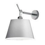 Tolomeo Shade Spot Wall Light - Polished Aluminum / Grey Fiber