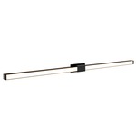 Tie Stix Metal Fixed Warm Dim Wall Light - Satin Black / Antique Bronze