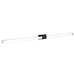 Tie Stix Metal Fixed Warm Dim Wall Light - Satin Black / Chrome