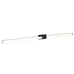 Tie Stix Metal Fixed Warm Dim Wall Light - Satin Black / Satin Nickel