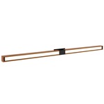 Tie Stix Wood Fixed Warm Dim Wall Light - Satin Black / Wood Cherry