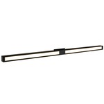 Tie Stix Wood Fixed Warm Dim Wall Light - Satin Black / Wood Espresso