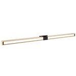 Tie Stix Wood Fixed Warm Dim Wall Light - Satin Black / Wood Maple