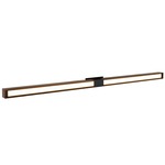 Tie Stix Wood Fixed Warm Dim Wall Light - Satin Black / Wood Walnut