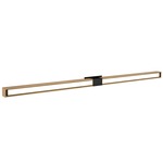 Tie Stix Wood Fixed Warm Dim Wall Light - Satin Black / Wood White Oak