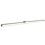 Tie Stix Metal Fixed Warm Dim Wall Light - Chrome / Satin Black