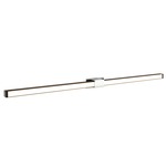 Tie Stix Metal Fixed Warm Dim Wall Light - Chrome / Antique Bronze