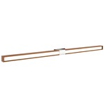 Tie Stix Wood Fixed Warm Dim Wall Light - Chrome / Wood Cherry