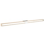 Tie Stix Wood Fixed Warm Dim Wall Light - Chrome / Wood Maple