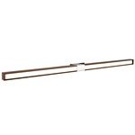 Tie Stix Wood Fixed Warm Dim Wall Light - Chrome / Wood Walnut