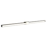 Tie Stix Metal Fixed Warm Dim Wall Light - Satin Nickel / Satin Black