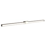 Tie Stix Metal Fixed Warm Dim Wall Light - Satin Nickel / Antique Bronze