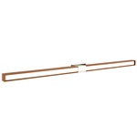 Tie Stix Wood Fixed Warm Dim Wall Light - Satin Nickel / Wood Cherry