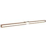 Tie Stix Wood Fixed Warm Dim Wall Light - Satin Nickel / Wood Cherry