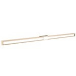 Tie Stix Wood Fixed Warm Dim Wall Light - Satin Nickel / Wood Maple