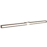 Tie Stix Wood Fixed Warm Dim Wall Light - Satin Nickel / Wood Walnut