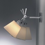 Tolomeo Shade Spot Wall Light - Polished Aluminum / Parchment Paper