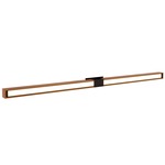 Tie Stix Wood Fixed Warm Dim Wall Light - Antique Bronze / Wood Cherry