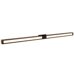 Tie Stix Wood Fixed Warm Dim Wall Light - Antique Bronze / Wood Walnut