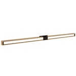 Tie Stix Wood Fixed Warm Dim Wall Light - Antique Bronze / Wood White Oak