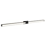 Tie Stix Metal Fixed Wall Light - Satin Black / Satin Black