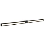 Tie Stix Wood Fixed Wall Light - Satin Black / Wood Espresso