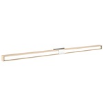 Tie Stix Wood Fixed Wall Light - Chrome / Wood Maple