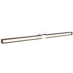 Tie Stix Wood Fixed Wall Light - Chrome / Wood Walnut