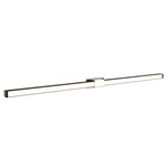 Tie Stix Metal Fixed Wall Light - Satin Nickel / Antique Bronze