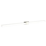 Tie Stix Metal Fixed Wall Light - Satin Nickel / White