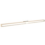 Tie Stix Wood Fixed Wall Light - Satin Nickel / Wood Maple