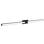 Tie Stix Metal Fixed Warm Dim Wall Light - Satin Black / Satin Black