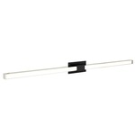 Tie Stix Metal Fixed Warm Dim Wall Light - Satin Black / Satin Nickel