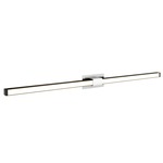 Tie Stix Metal Fixed Warm Dim Wall Light - Chrome / Satin Black