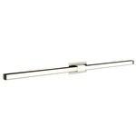 Tie Stix Metal Fixed Warm Dim Wall Light - Satin Nickel / Satin Black