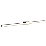 Tie Stix Metal Fixed Warm Dim Wall Light - Satin Nickel / Antique Bronze