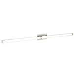 Tie Stix Metal Fixed Warm Dim Wall Light - Satin Nickel / Chrome