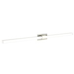 Tie Stix Metal Fixed Warm Dim Wall Light - Satin Nickel / White