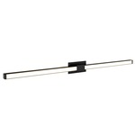 Tie Stix Metal Fixed Wall Light - Satin Black / Satin Black