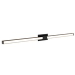 Tie Stix Metal Fixed Wall Light - Satin Black / Antique Bronze