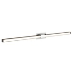 Tie Stix Metal Fixed Wall Light - Chrome / Antique Bronze