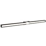 Tie Stix Wood Fixed Wall Light - Chrome / Wood Espresso