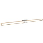 Tie Stix Wood Fixed Wall Light - Chrome / Wood Maple