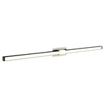 Tie Stix Metal Fixed Wall Light - Satin Nickel / Satin Black