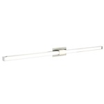 Tie Stix Metal Fixed Wall Light - Satin Nickel / Chrome