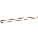 Tie Stix Wood Fixed Wall Light - Satin Nickel / Wood Cherry