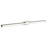 Tie Stix Metal Fixed Wall Light - White / Satin Black