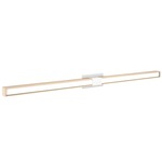 Tie Stix Wood Fixed Wall Light - White / Wood Maple